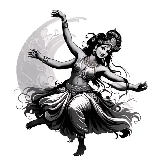 ghungroo and dance tattoo design idea