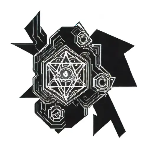 Pentagon tattoo design idea