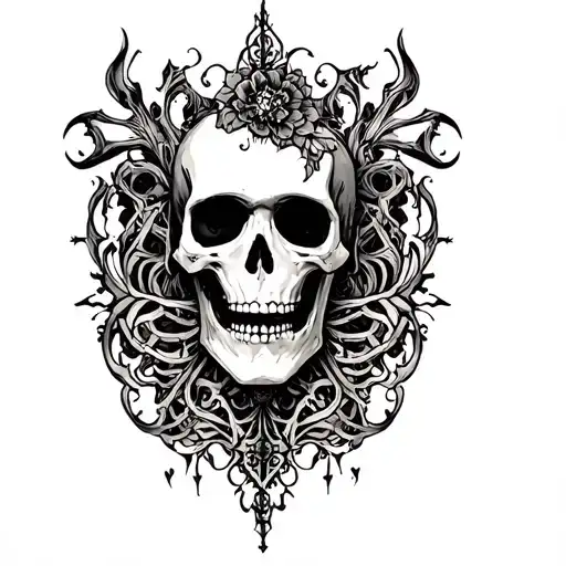 Skeleton tattoo design idea