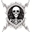 Skeleton tattoo design idea