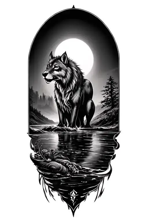river styx des enfers tattoo design idea