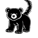Palm Tree 3 litle bears tattoo design idea