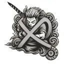 gaara love kanji + brand of sacrifice symbol tattoo design idea