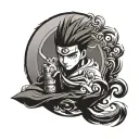 gaara love kanji + brand of sacrifice symbol tattoo design idea
