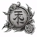 gaara love kanji + brand of sacrifice symbol tattoo design idea