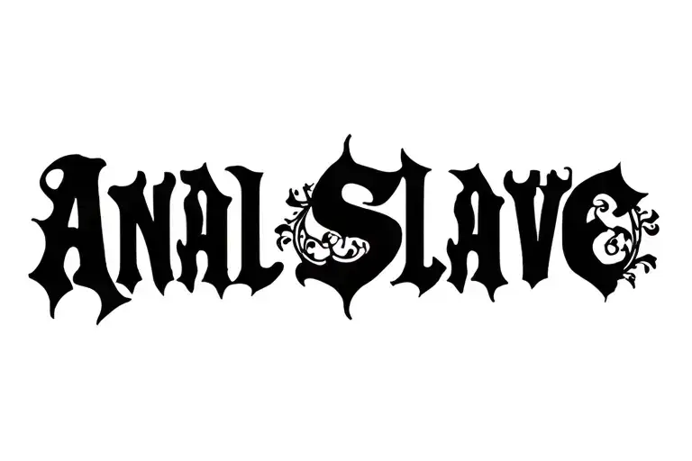 "Anal Slave" "lace" "elegant" tattoo design idea