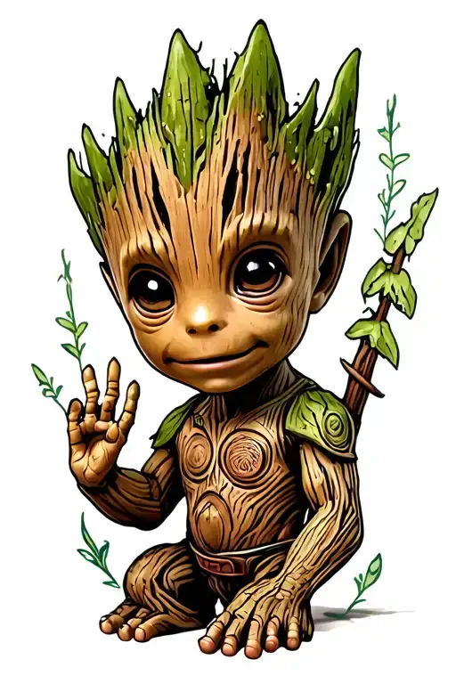 Baby Groot tattoo design idea