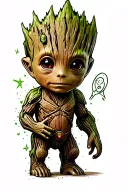 Baby Groot tattoo design idea