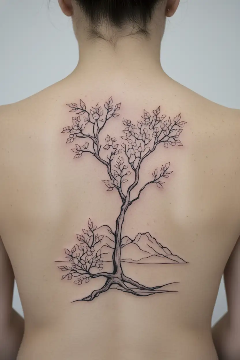 spiritual stoicism blackwork nature  tattoo design idea