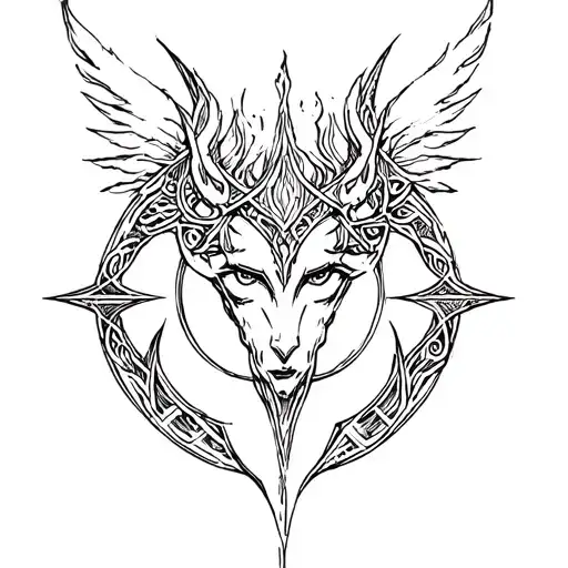 freya mythology symbol tattoo design idea
