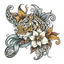 go with the flow  tattoo design idea