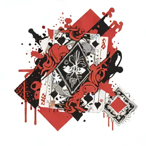 Jack of Diamonds Playing Card tattoo design idea
