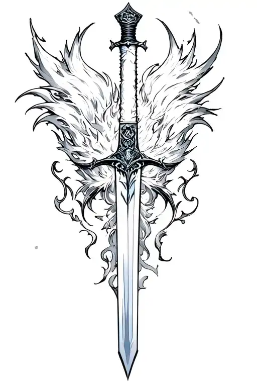 ichigo hollow sword going tattoo design idea