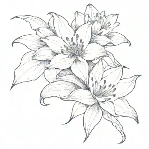 fine line water lillie flowers wrapping from front collar bone over shoulder stopping at back of shoulder blade tattoo design idea