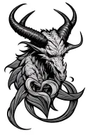 new Jersey devil with Zia symbol intertwined tattoo design idea