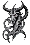 new Jersey devil with Zia symbol intertwined tattoo design idea