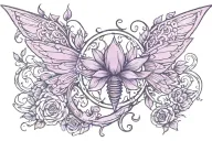lavender spinal tattoo tattoo design idea