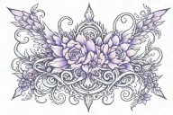 lavender spinal tattoo tattoo design idea