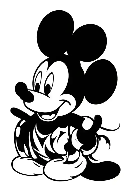 Mickey mouse tattoo design idea