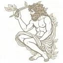 Greek mythology Dionysus whole body tattoo design idea