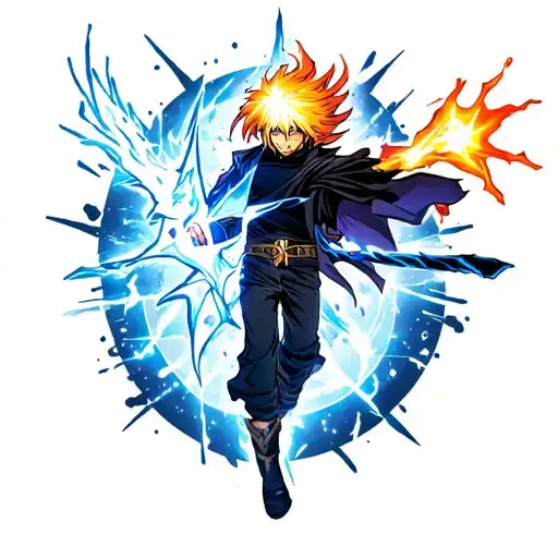 solo level up, bleach, magic battle tattoo design idea