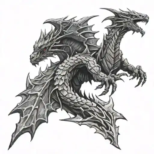skyrim alduin paarthurnax tattoo design idea