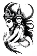 shiva Parvati tattoo tattoo design idea