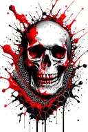 skull in honeycomb sleeve tattoo design idea