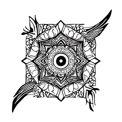 Hindu good tattoo design idea