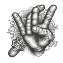 YOLO HAND SIGN FOR BROTHERHOOD  tattoo design idea