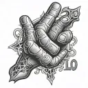 YOLO HAND SIGN FOR BROTHERHOOD  tattoo design idea
