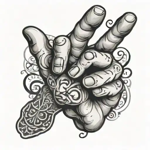 YOLO HAND SIGN FOR BROTHERHOOD  tattoo design idea