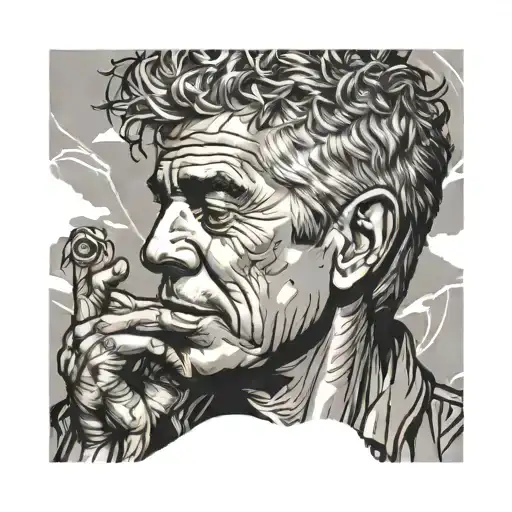 Anthony Bourdain tattoo design idea