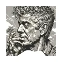 Anthony Bourdain tattoo design idea
