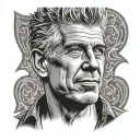 Anthony Bourdain tattoo design idea