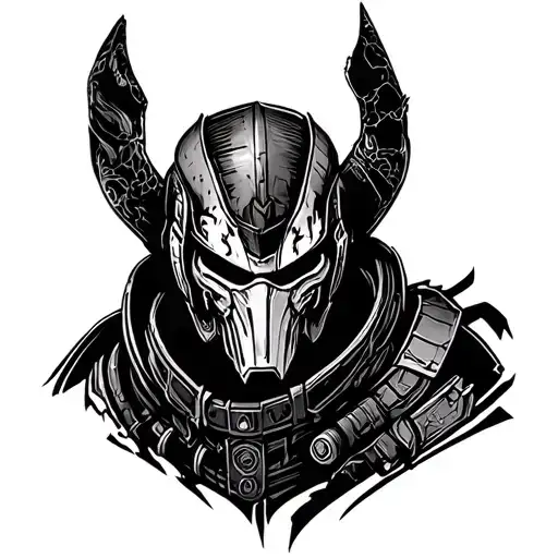 doom slayer tattoo design idea