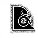 arabic geometry tattoo design idea