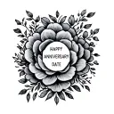 Anniversary Date tattoo design idea