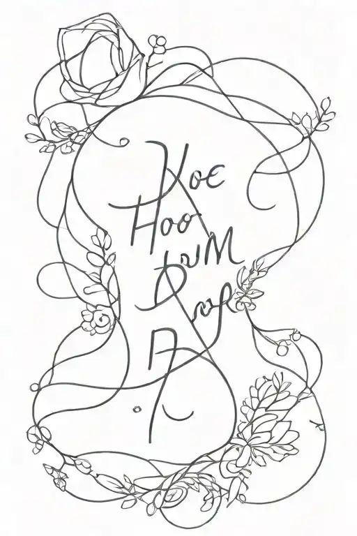 poem written tattoo design idea
