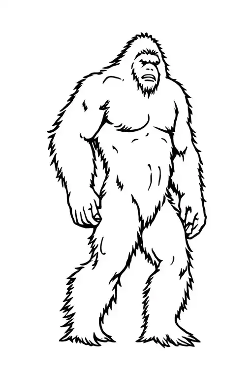 Bigfoot tattoo design idea