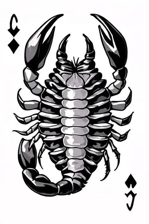 samoa thin lines, scorpio, 10 diamond card, wealth tattoo design idea