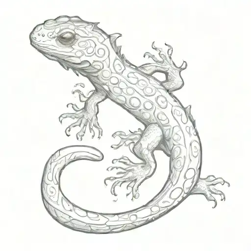 Salamander is small tattoo tattoo design idea