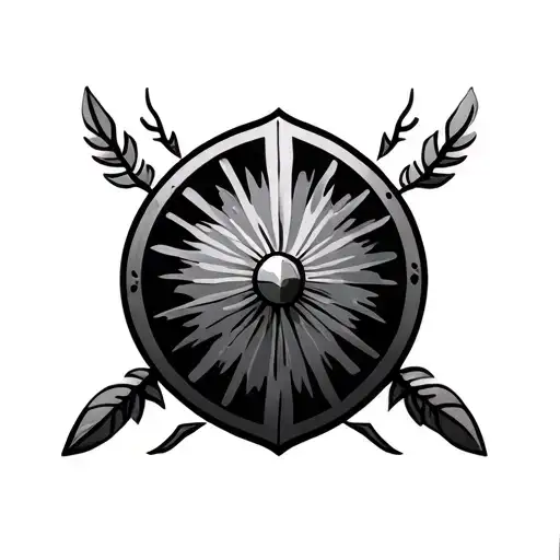 African Shield tattoo design idea