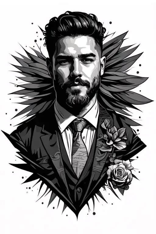 2 inch aesthetic tattoo for man on arm who is an entrepreneur and going to be super rich in future, suggest some stylish tattoo design idea