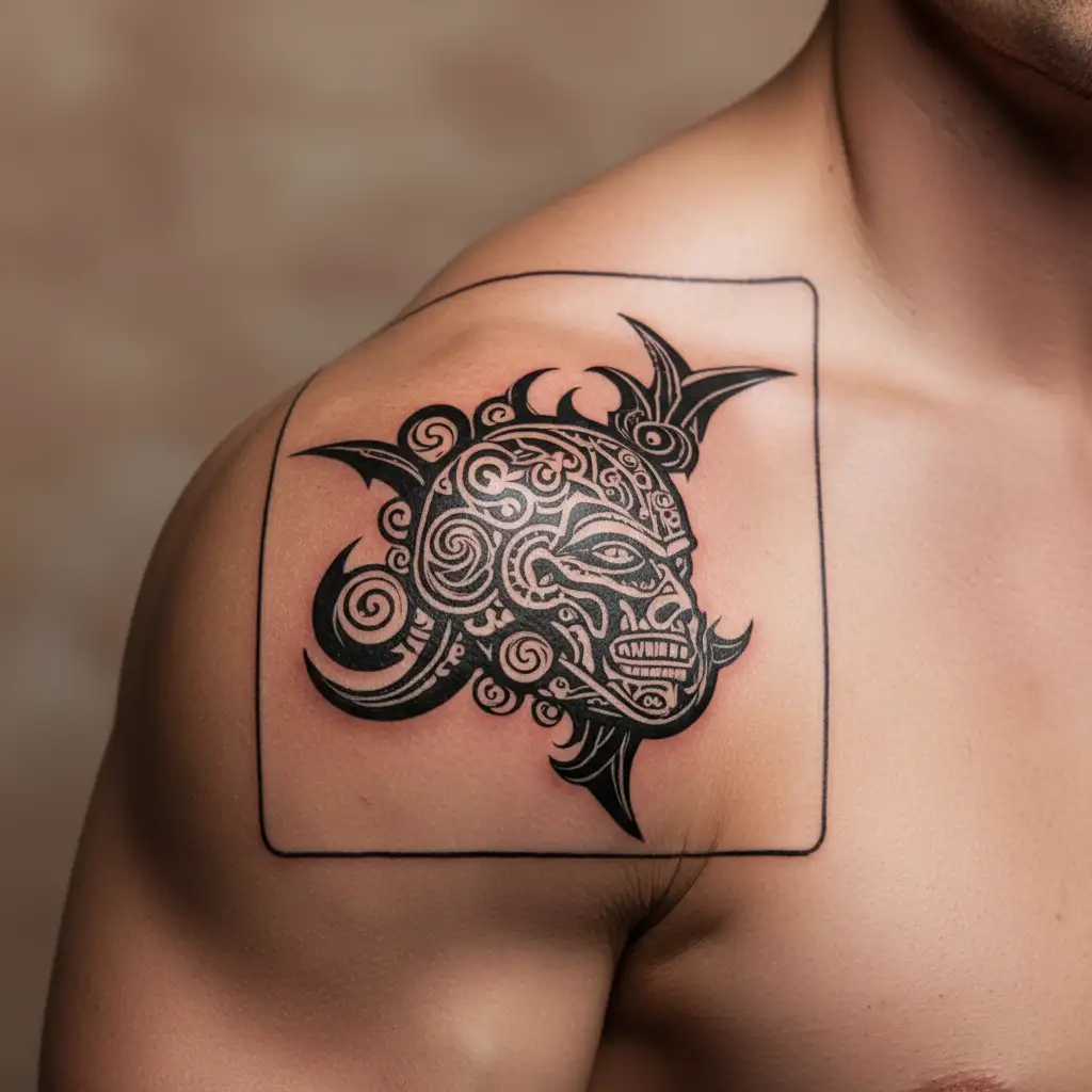 Taino god of death tattoo design idea