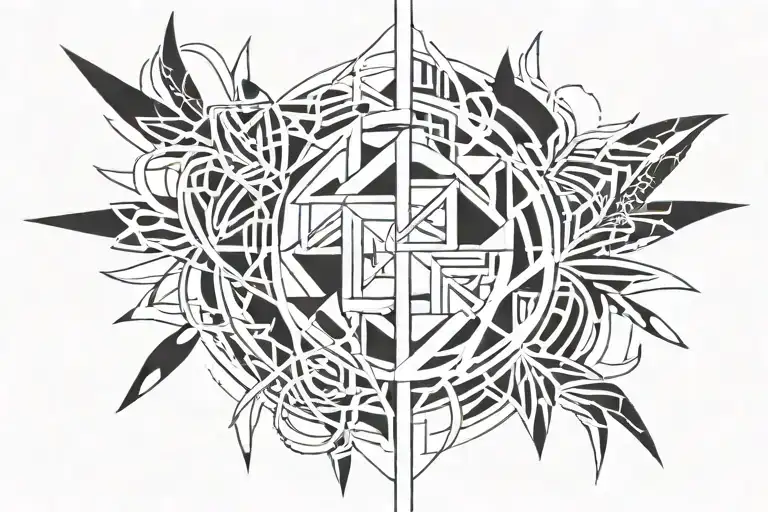 Blackout tattoo design idea