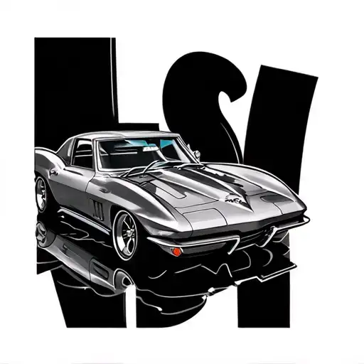 Corvette tattoo design idea