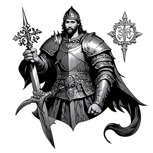 King Arthur tattoo design idea