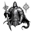 King Arthur tattoo design idea