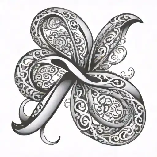 infinity symbol with names tattoo design idea